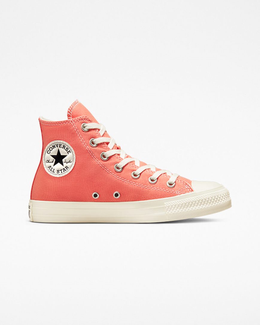 Dámské Boty Vysoké Converse Chuck Taylor All Star Floral Embroidery Oranžové Černé | CZ TCEH10